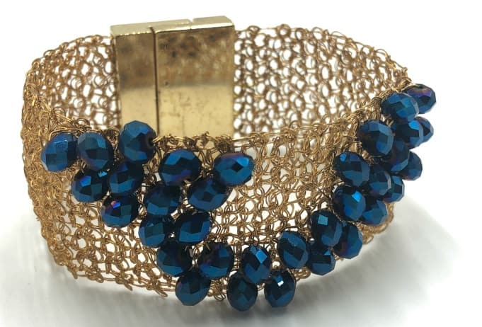 alambrismo brazalete hilos de oro